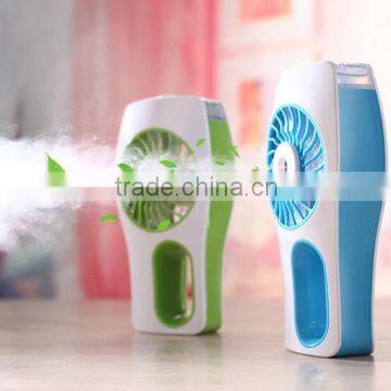 2016 Handheld Water Mist Fan Mini USB Rechargeable Carry-on Humidifier Desktop Fan Water Supply Fan For Cool Summer