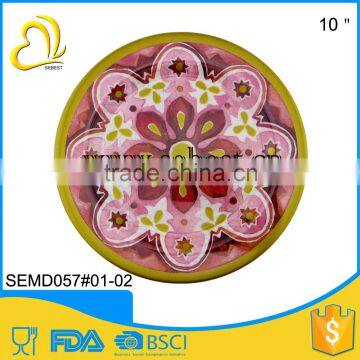 2016 trend wedding wholesale melamine golden print 10" dinner plate