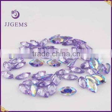 Wholesale marquise cut cz plated with AB colored price zirconia loose