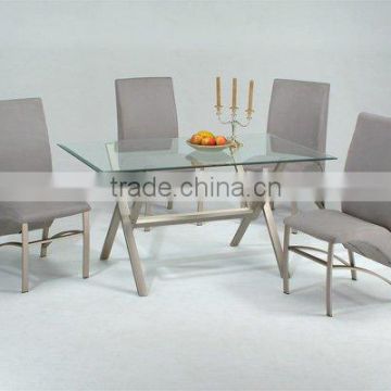 Modern grey dining table set, dining chairs