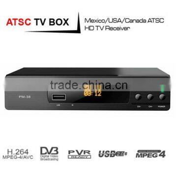 HD digital terrestrial broadcast ATSC tv box for Mexico USA Canada tv receiver