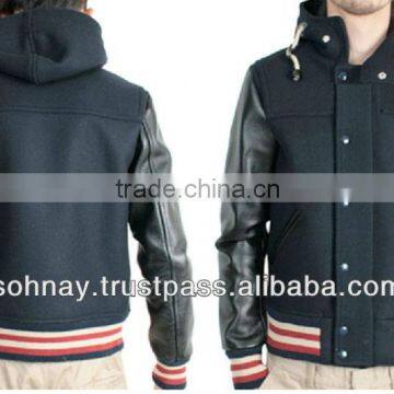 Hood Varsity Jacket Letterman Baseball Jacket with customized Logo