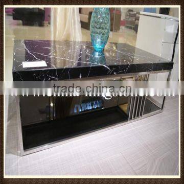 Black Marquina marble inlay table top