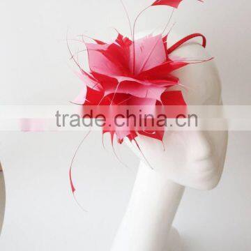 Fabulous red/pink fascinator,feather fascinator,fascinator wholesale