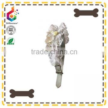 White Lace PU Dog Collar photo-3