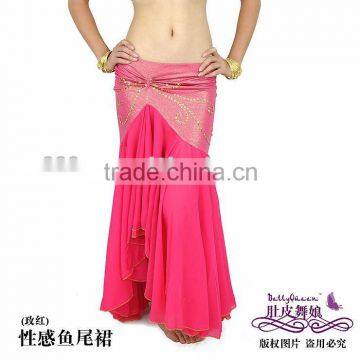 Rose chiffon sexy belly dance skirt