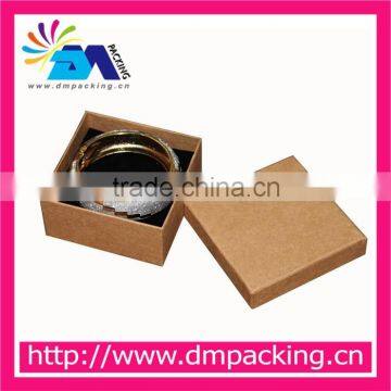 Custom design brown kraft braclet packing box paper for jewelry