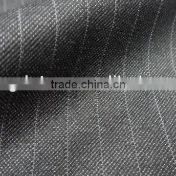 Heighted Wool Touch Gray Stripe Fabric