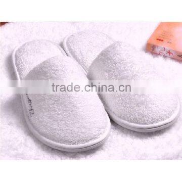 High Quality 100% Cotton Terry Towel Slipper for Hotel, White Colors and Washable