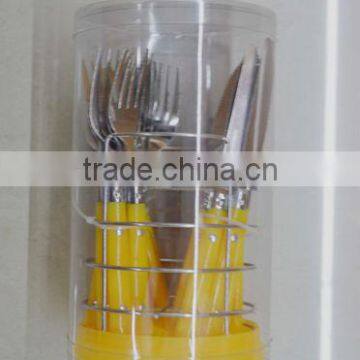 Cutlery with yellow handle and high quality made by Junzhan Factory directly