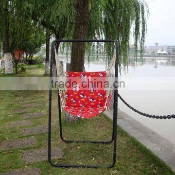 Foldable Single Seat Hanging Rope Swing Chair With Stand