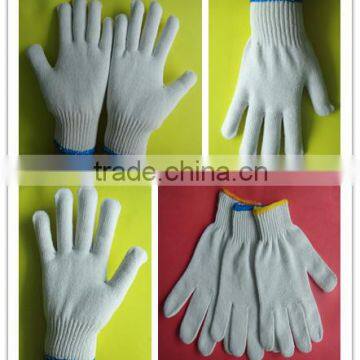 600g/Dozen nature white bleached white cotton hand gloves price