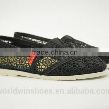 Pierced espadrille shoes