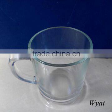 230ml Round Shape Glass Drinking Mug With Handle photo-2