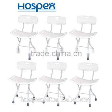 stainless steel power frame shower seat with backrest for elderly and disable people