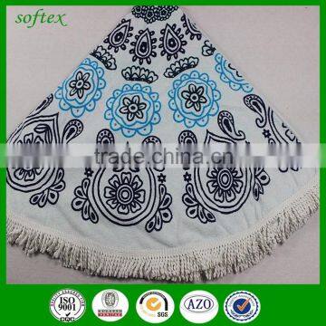 China Supplier Custom Print Round Beach Towels 480 Gsm Cotton for Sale photo-2