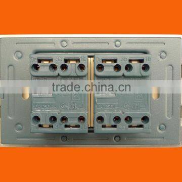 American US 4 Gang Aluminium Copper Wall Switch (AL2004) photo-2