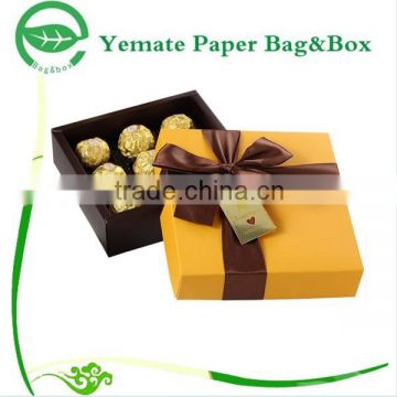 popular fashion custom design fancy printed square paper packaging box gift chocolates