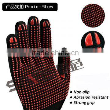 SEEWAY Anti Skid PVC Dots Dipped Black Nylon Knitted Industry Assembly Work Gloves for Hands Safety photo-3
