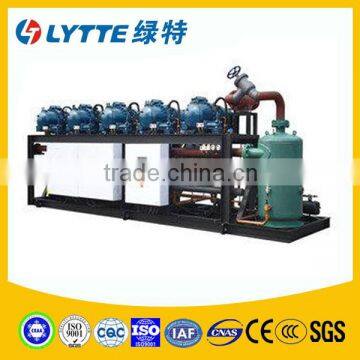 JZHLGS Hanbell Midlle High Temperature Screw Refrigeration Compressor Racks for Water Cooled Condensing Unit