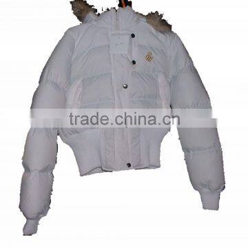 Trendy lady's winter jacket with hood