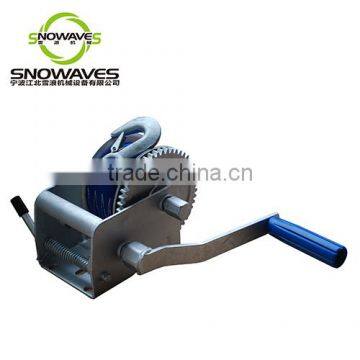 1500lbs Dacromet Hand-Crank Winch With Two Way Ratchet