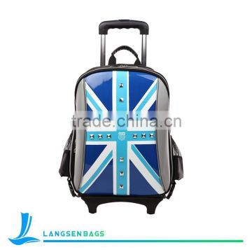 2015 Wheeled Trolley School Bags Children Travel Trolley Luggage Bag