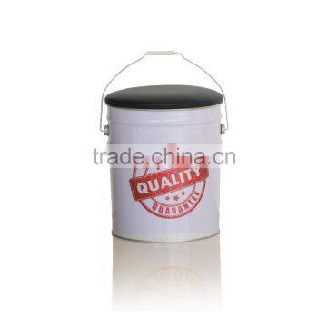 Custom made storage metal round storage ottoman