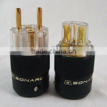 High End SONAR Gold Plated AC power plug+ IEC power connector