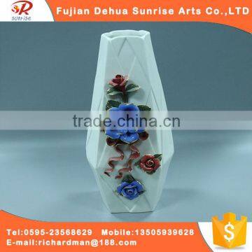 Handmade petals ceramic ornament craft flower vase