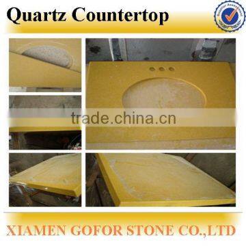 yellow quartz composite, kitchen countertop