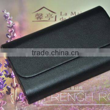 Niya Black PU Leather and metal Business Name Card Case Holder Organizer /name card case - ST125-B