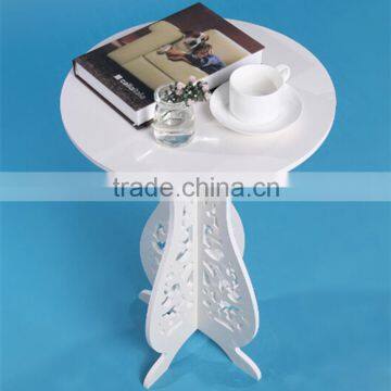 white tea table,living room round collapsible coffee table