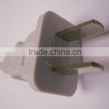 CCC standard 6A/ 250V 2pin electrical flat plug