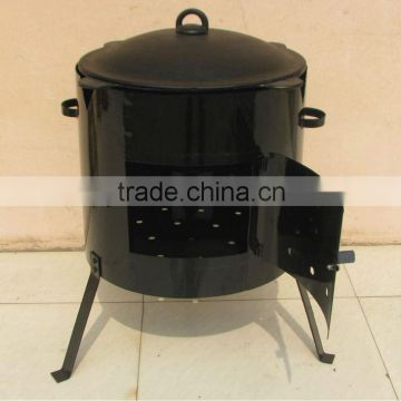 Black Powder Coated Steel Oven for Russian 25L Kazan Pot