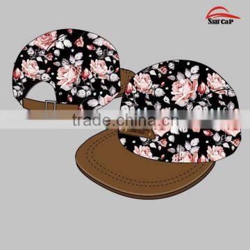 FASHION WHOLESALE CUSTOM FLAT BRIM 5 PANEL HAT