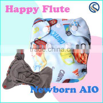 happy flute newborn AIO baby reusable cloth diaper