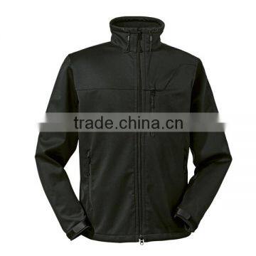 Fashion 2014 high quality windproof men black softshell jacket