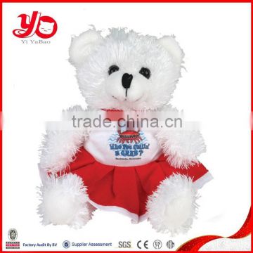 Manufacturer of Youth Olympic Games Mascot, custom soft toy plush white teddy bear