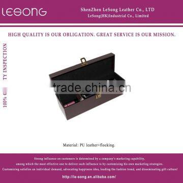 2014 Shenzhen Supplier High Quality Single Red Wine Leather Case