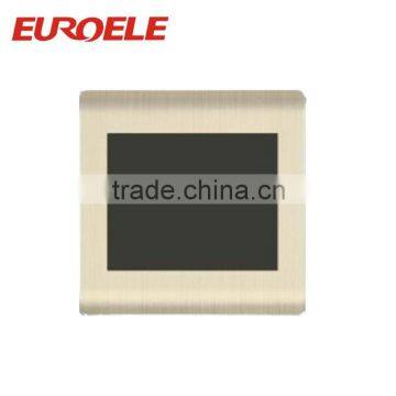 British standard champagne gold aluminum blank panel electrical wall switch prices