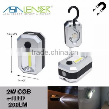 for Emergency Powered By 3*AAA Battery 2W COB + 1 LED Mini Working Light