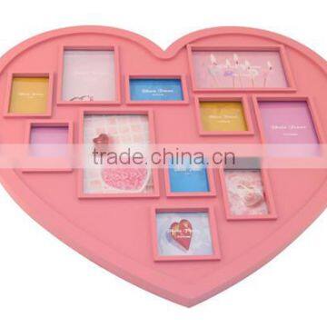 High Quality Fashion Pink Style Heart Shape Big Photo Farme