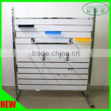 Detachable exhibition display rack used 4' x 4' slatwall panel