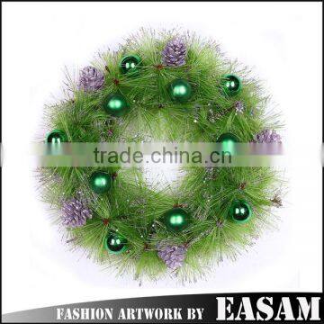 Easam plastic christmas wreaths for shopping mall decoration