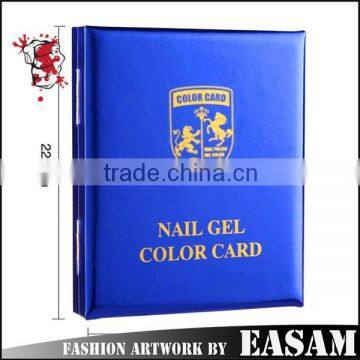 luxury 120 space PU leather Nail Art Salon Color Chart embedded Nail Gel Polish Display Book