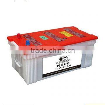 Truck Battery Dry Battery 12v 200ah Super Power Car Battery N200/JIS190H52L