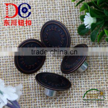 High Quality Embossed Brand Logo Metal Jeans Button for Button Jeans photo-5