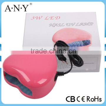 Professional Cheap Mini Heart Shape One Hand Nail Gel Dryer Better Led Nail UV Lamp