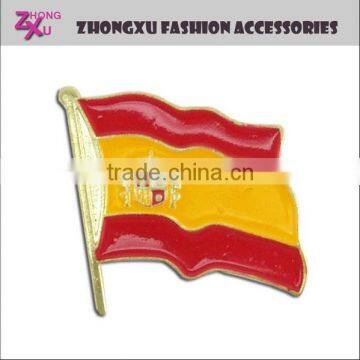 Spain Flag Lapel Pin Custom Country Flag Lapel Pin